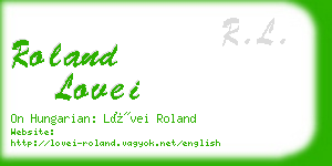roland lovei business card